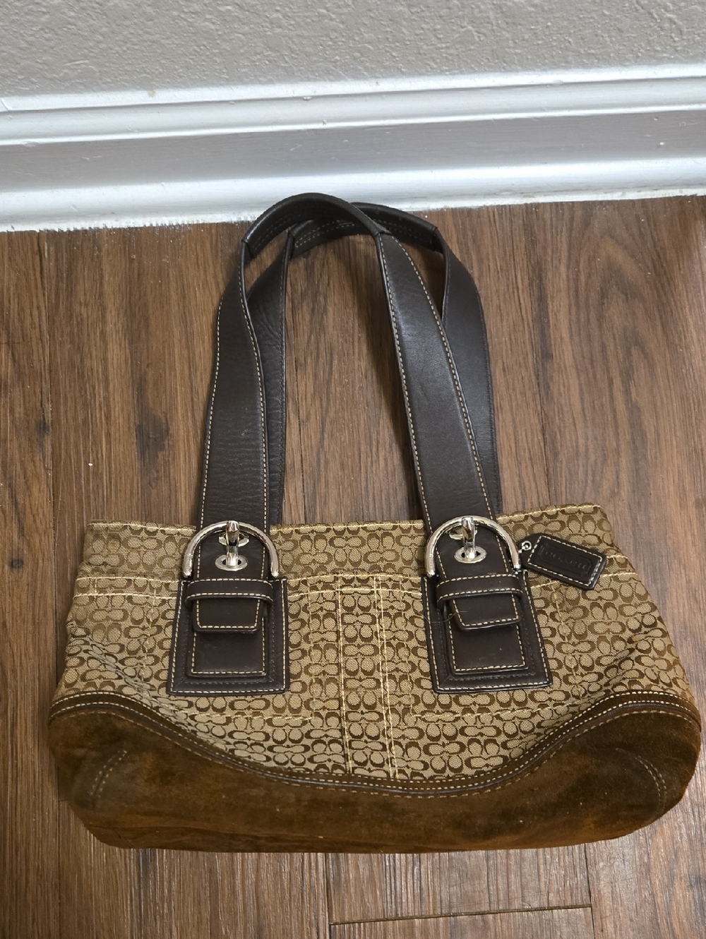 Vintage Coach Soho shoulder bag Canvas and Suede Brown